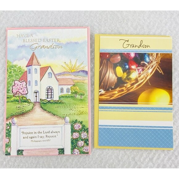 Easter Greeting Cards Grandson LOT 10 Assorted Duckling Frog W/Envelopes New - Picture 10 of 11